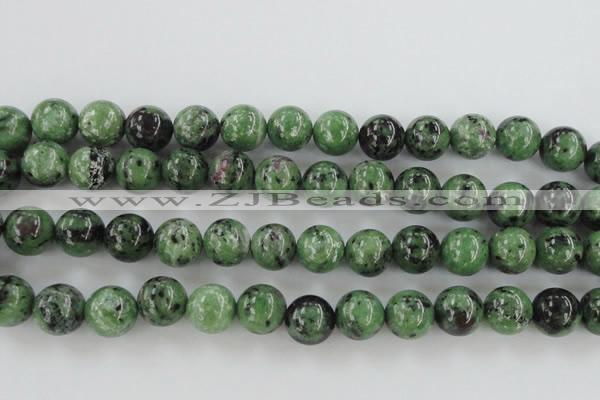 CRZ724 15.5 inches 12mm round ruby zoisite gemstone beads