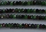 CRZ750 15.5 inches 2*2.5mm faceted rondelle ruby zoisite beads