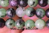 CRZ770 15.5 inches 4mm round ruby zoisite beads wholesale