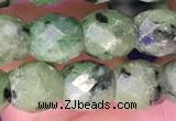 CRZ785 15.5 inches 6*6mm faceted drum ruby zoisite beads