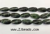 CRZ797 15.5 inches 15*30mm twisted oval ruby zoisite gemstone beads