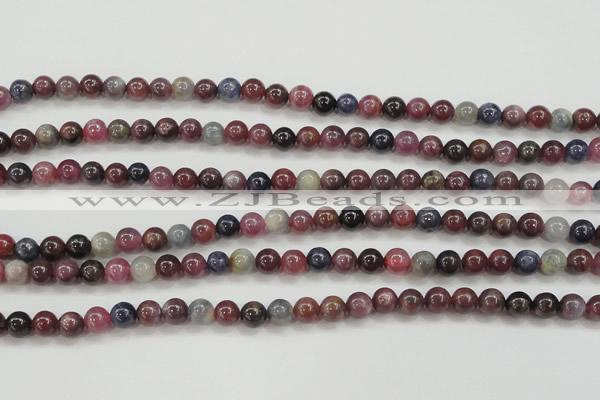 CRZ801 15.5 inches 6mm round natural ruby sapphire beads