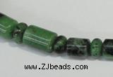 CRZ83 2*4mm – 6*10mm rondelle & 4*6mm – 10*11mm tube ruby zoisite beads