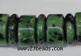 CRZ84 15.5 inches 5*16mm & 10*16mm rondelle ruby zoisite gemstone beads