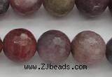 CRZ855 15.5 inches 11mm faceted round natural ruby gemstone beads