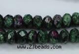 CRZ912 15.5 inches 8*12mm faceted rondelle Chinese ruby zoisite beads