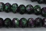 CRZ915 15.5 inches 13*18mm faceted rondelle Chinese ruby zoisite beads