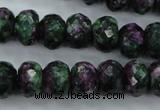 CRZ916 15.5 inches 15*20mm faceted rondelle Chinese ruby zoisite beads