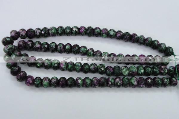 CRZ916 15.5 inches 15*20mm faceted rondelle Chinese ruby zoisite beads