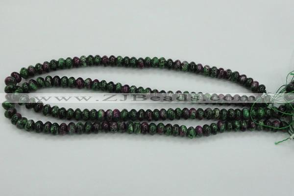 CRZ921 15.5 inches 6*10mm rondelle Chinese ruby zoisite beads