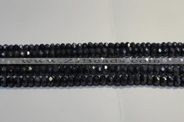 CRZ973 15.5 inches 5*7mm faceted rondelle A- grade sapphire beads