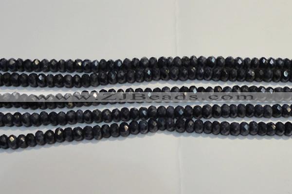 CRZ976 15.5 inches 4*6mm faceted rondelle A grade sapphire beads