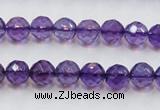 CSA16 15.5 inches 8mm faceted round synthetic amethyst beads