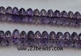 CSA23 15.5 inches 5*10mm faceted rondelle synthetic amethyst beads