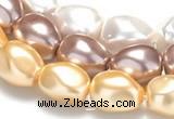 CSB04 16 inches 16*20mm nugget shell pearl beads Wholesale