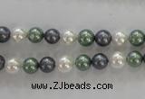 CSB1011 15.5 inches 6mm round mixed color shell pearl beads