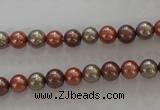 CSB1018 15.5 inches 6mm round mixed color shell pearl beads