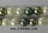 CSB1070 15.5 inches 10mm round mixed color shell pearl beads