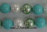 CSB1114 15.5 inches 12mm round mixed color shell pearl beads