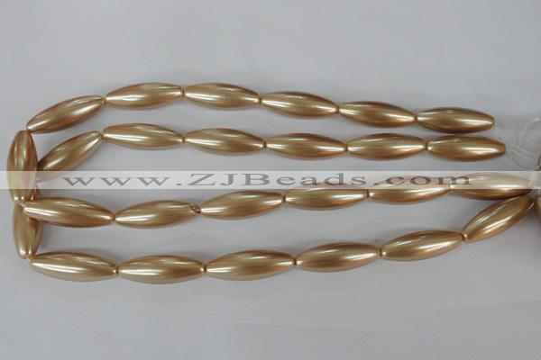 CSB120 15.5 inches 10*30mm rice shell pearl beads wholesale