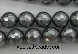 CSB1202 15.5 inches 12mm faceted round shell pearl beads