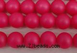 CSB1300 15.5 inches 4mm matte round shell pearl beads wholesale