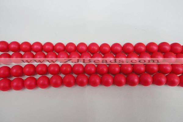CSB1305 15.5 inches 4mm matte round shell pearl beads wholesale