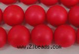 CSB1306 15.5 inches 6mm matte round shell pearl beads wholesale