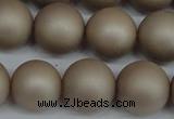 CSB1323 15.5 inches 10mm matte round shell pearl beads wholesale