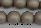 CSB1324 15.5 inches 12mm matte round shell pearl beads wholesale