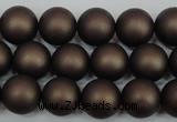 CSB1331 15.5 inches 6mm matte round shell pearl beads wholesale