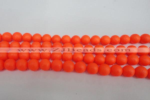 CSB1340 15.5 inches 4mm matte round shell pearl beads wholesale