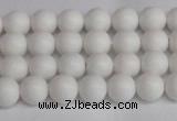 CSB1350 15.5 inches 4mm matte round shell pearl beads wholesale