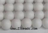 CSB1352 15.5 inches 8mm matte round shell pearl beads wholesale