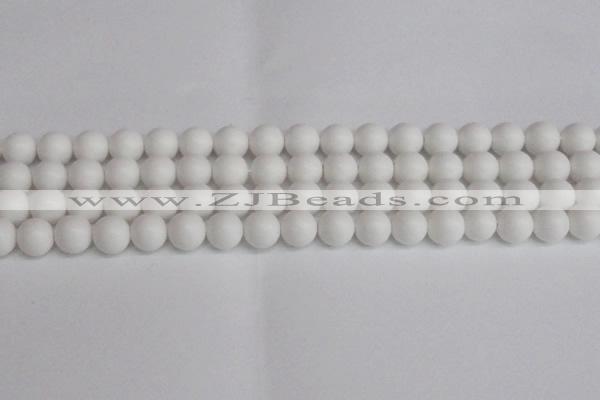 CSB1353 15.5 inches 10mm matte round shell pearl beads wholesale