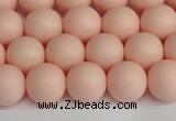 CSB1368 15.5 inches 10mm matte round shell pearl beads wholesale
