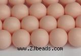 CSB1368 15.5 inches 10mm matte round shell pearl beads wholesale