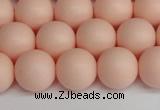 CSB1369 15.5 inches 12mm matte round shell pearl beads wholesale