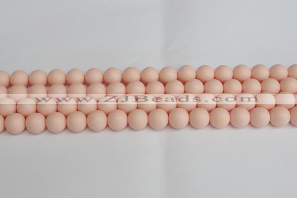 CSB1369 15.5 inches 12mm matte round shell pearl beads wholesale