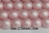 CSB1373 15.5 inches 10mm matte round shell pearl beads wholesale