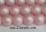 CSB1374 15.5 inches 12mm matte round shell pearl beads wholesale