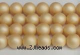 CSB1376 15.5 inches 6mm matte round shell pearl beads wholesale