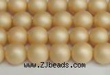 CSB1377 15.5 inches 8mm matte round shell pearl beads wholesale