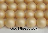 CSB1378 15.5 inches 10mm matte round shell pearl beads wholesale