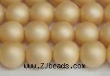 CSB1379 15.5 inches 12mm matte round shell pearl beads wholesale