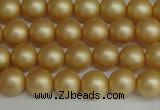 CSB1381 15.5 inches 6mm matte round shell pearl beads wholesale