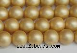 CSB1382 15.5 inches 8mm matte round shell pearl beads wholesale