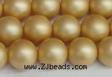 CSB1384 15.5 inches 12mm matte round shell pearl beads wholesale