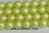 CSB1385 15.5 inches 4mm matte round shell pearl beads wholesale