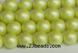 CSB1386 15.5 inches 6mm matte round shell pearl beads wholesale